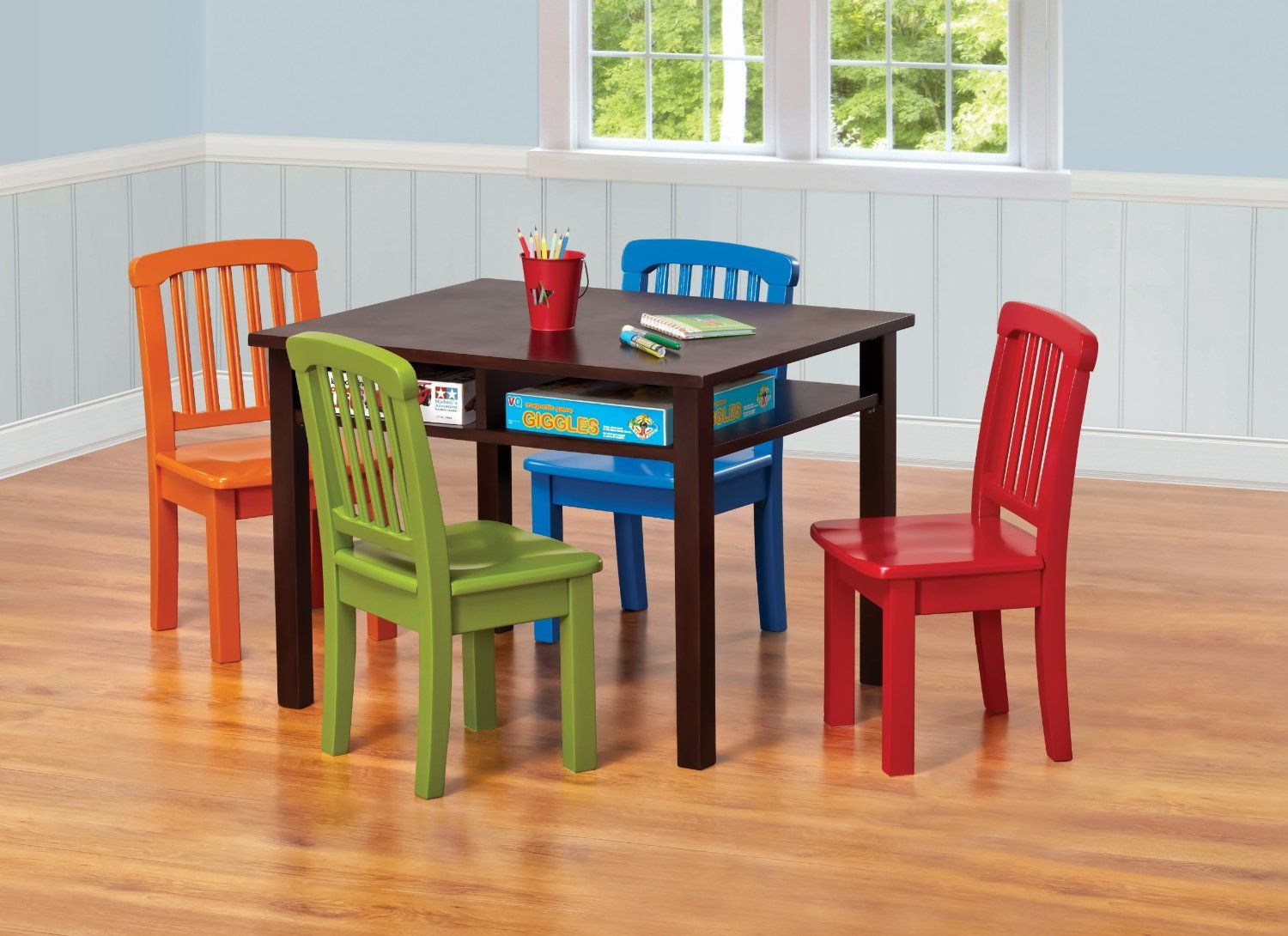 Little Kids Table And Chairs
 Ukid Rectangle Children’s Game Table with 4 Chairs