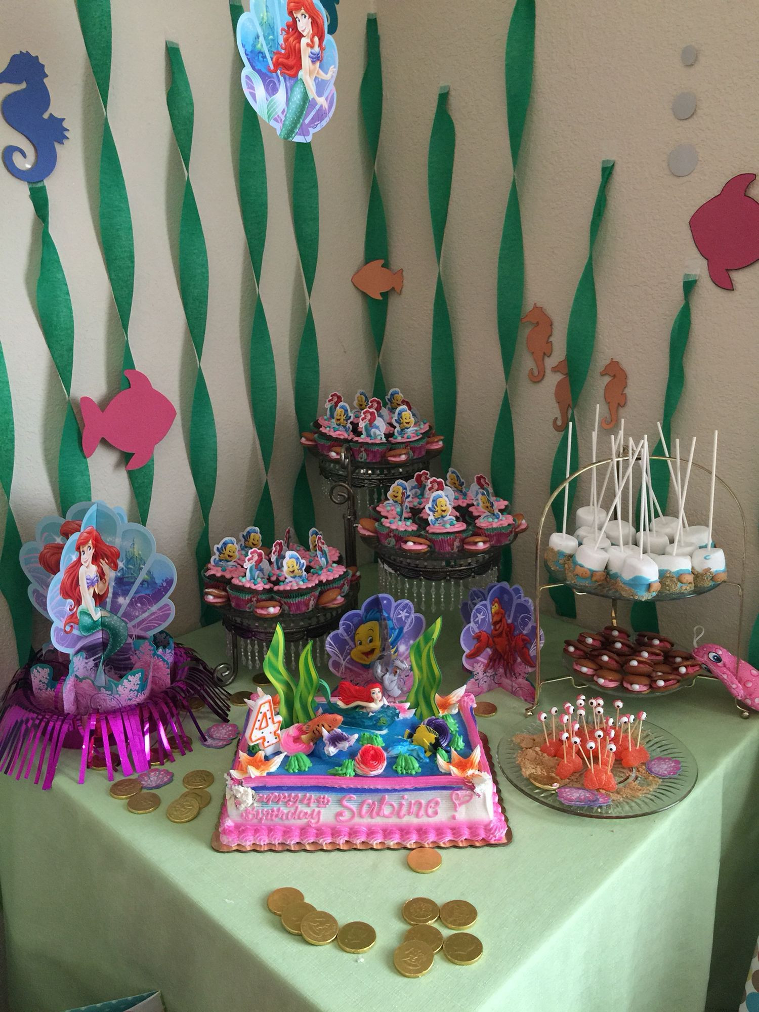 Little Mermaid Birthday Party Decoration Ideas
 Little mermaid theme kids birthday party