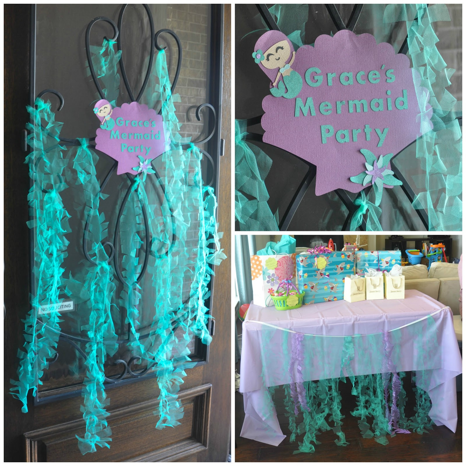 Little Mermaid Birthday Party Decoration Ideas
 these little loves Sparkly Mermaid Seaweed