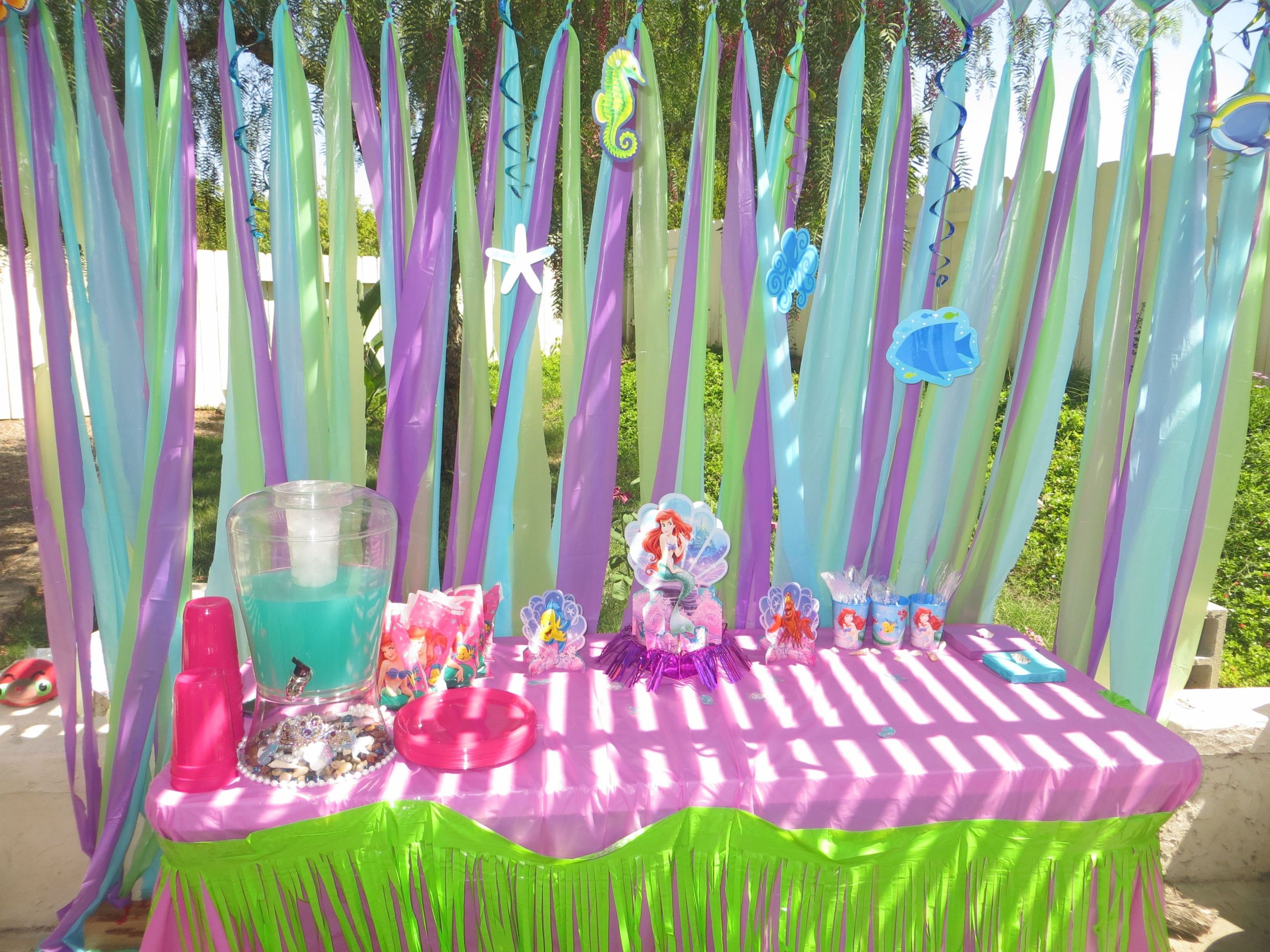 Little Mermaid Party Decoration Ideas
 Arianna s 3rd birthday party decorations The little