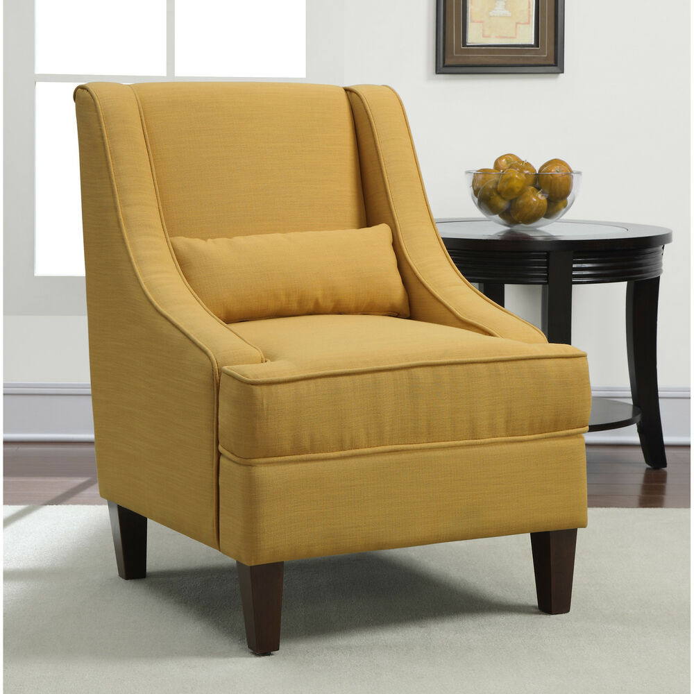 Living Room Armchair
 French Yellow Upholstery Arm Chair Seat Living Room