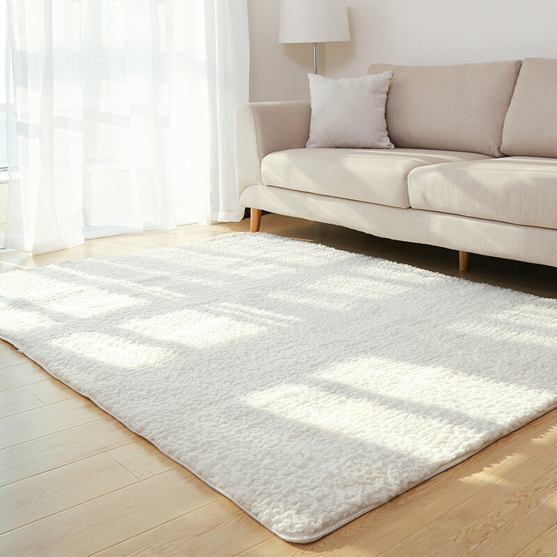 Living Room Carpet Rug
 Living Room Rug Area Solid Carpet Fluffy Soft Home Decor