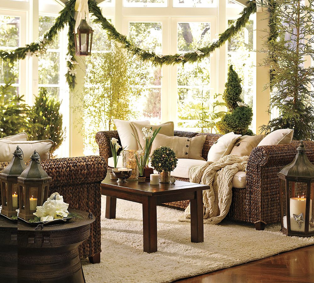 Living Room Decorated For Christmas
 Christmas Interiors