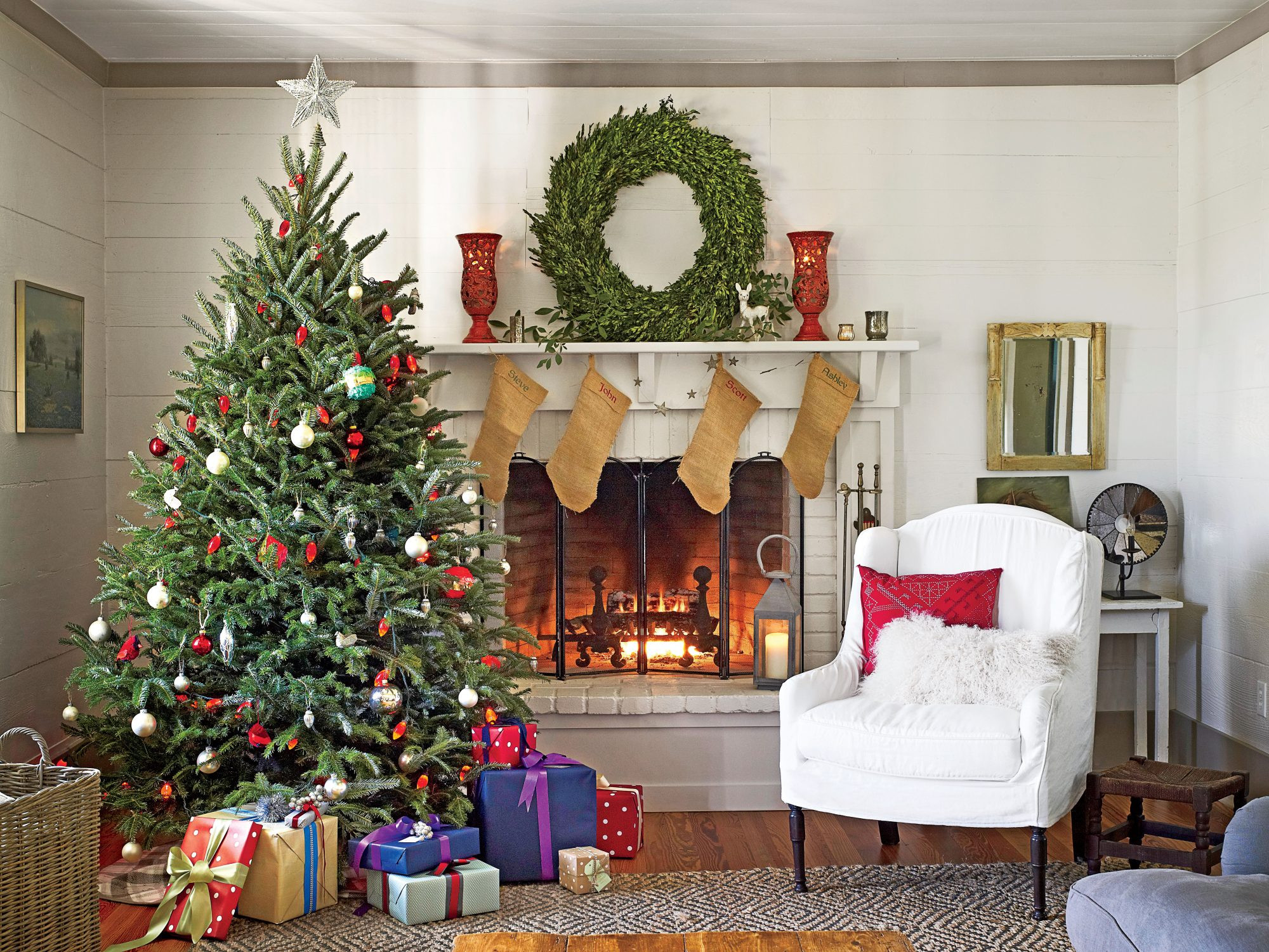 Living Room Decorated For Christmas
 Christmas Recipes and Decorating Ideas Southern Living