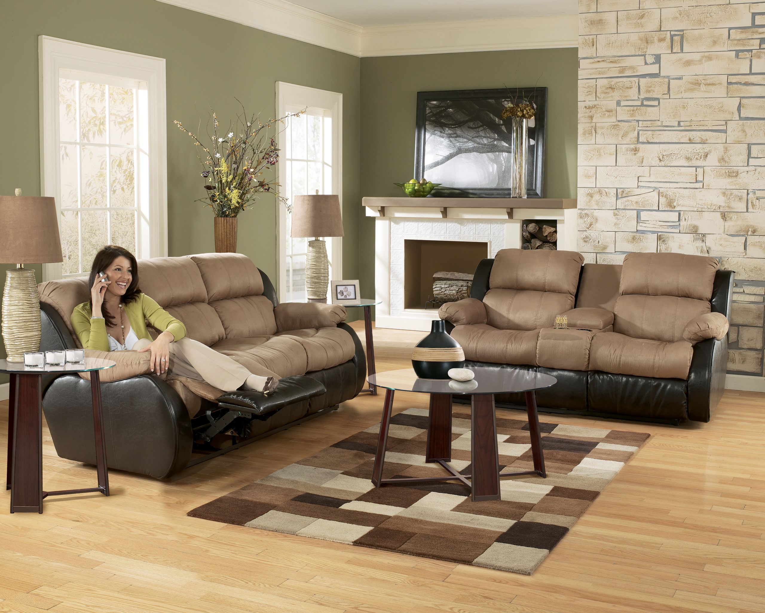 Living Room Furniture Tables
 Ashley Furniture Presley Cocoa Living Room Set