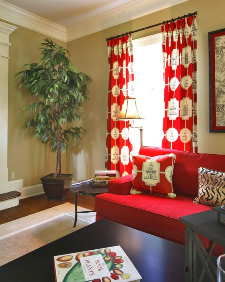 Living Room Red Curtains
 15 Lively and Colorful Curtain Ideas for the Living Room