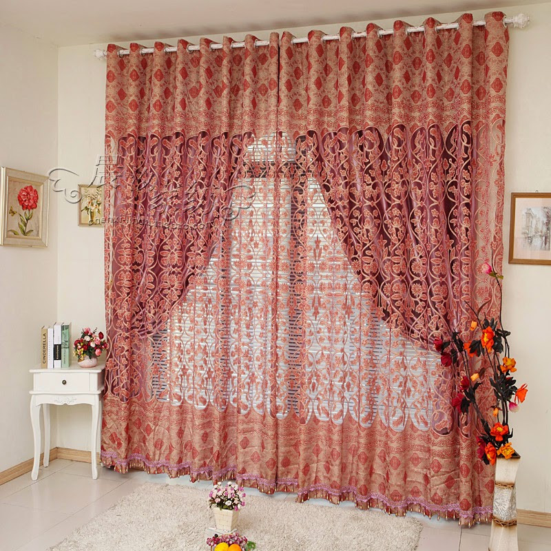 Living Room Red Curtains
 Red Curtains and Window treatments in the interiors living