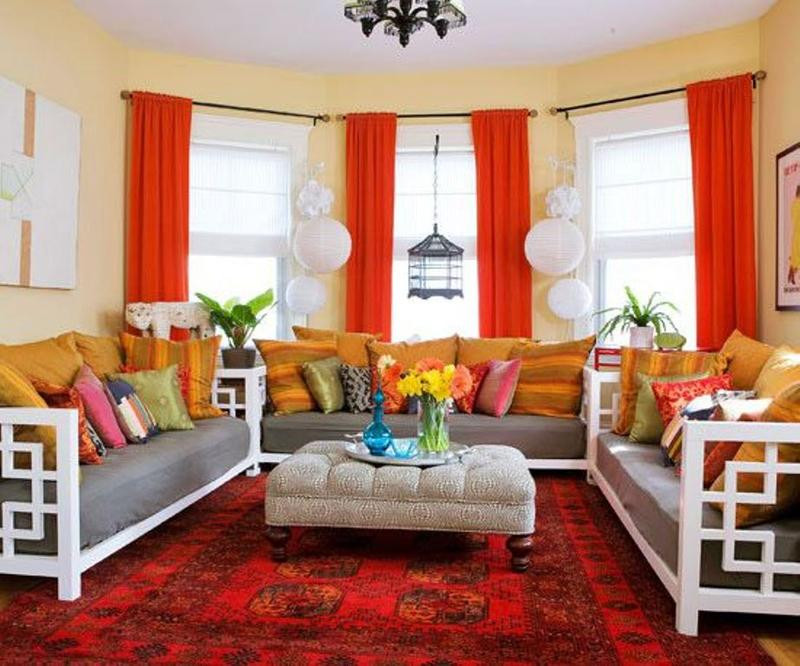 Living Room Red Curtains
 15 Lively and Colorful Curtain Ideas for the Living Room