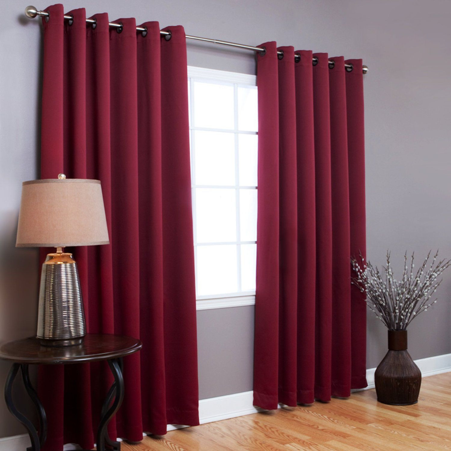 Living Room Red Curtains
 Red curtains for our lounge room