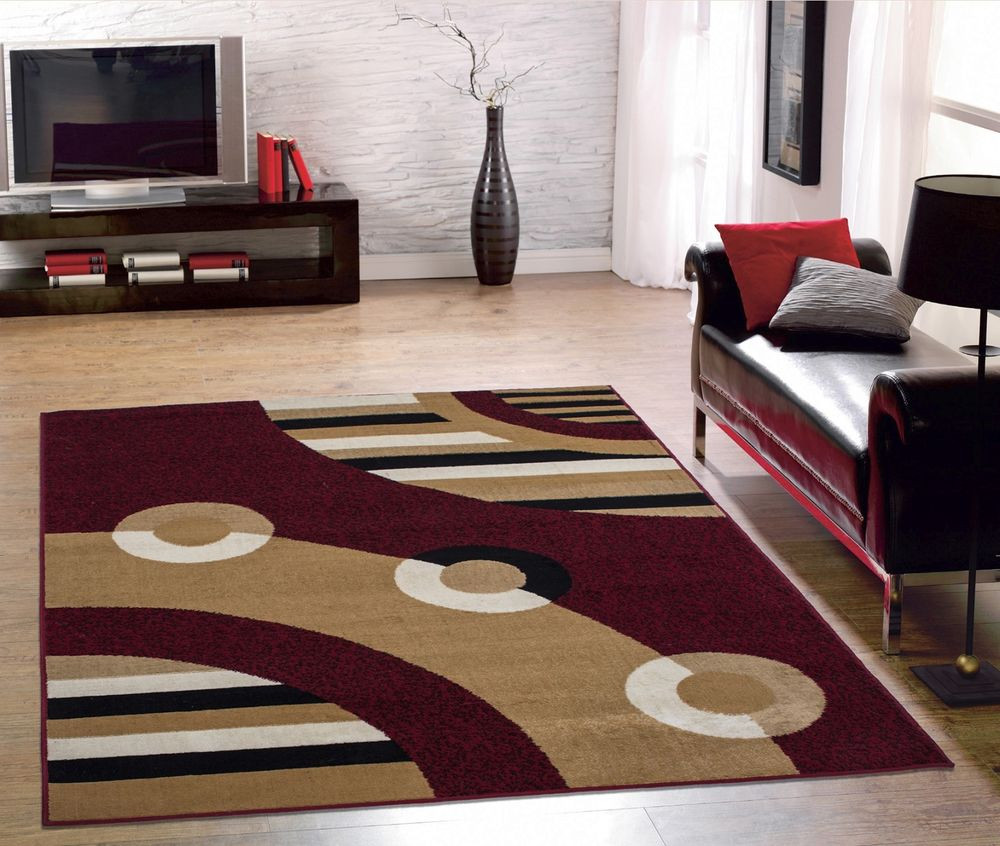 Living Room Rugs Modern
 Contemporary Area Rugs with a Patterned Wooly Material to