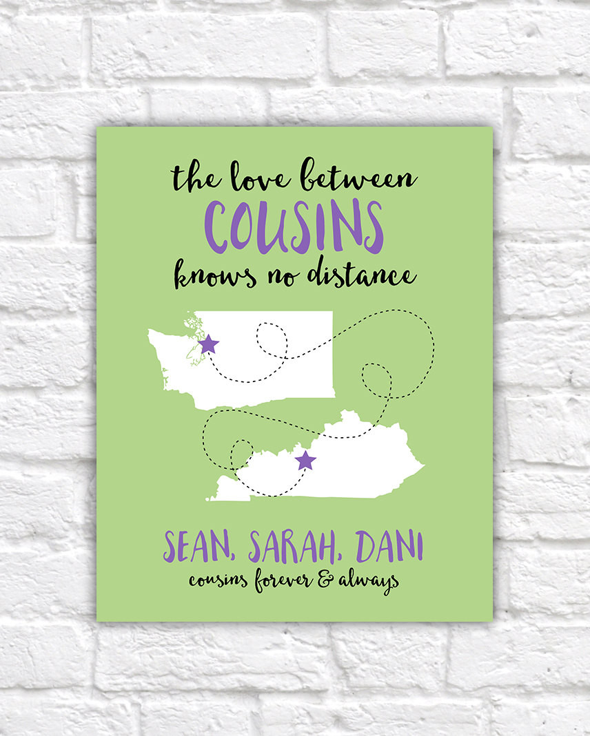 Long Distance Family Quotes
 Gift for Cousins Long Distance Family Cousin Quotes