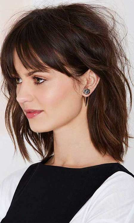 Long Length Hairstyles With Bangs
 21 Medium Length Layered Haircuts with Bangs