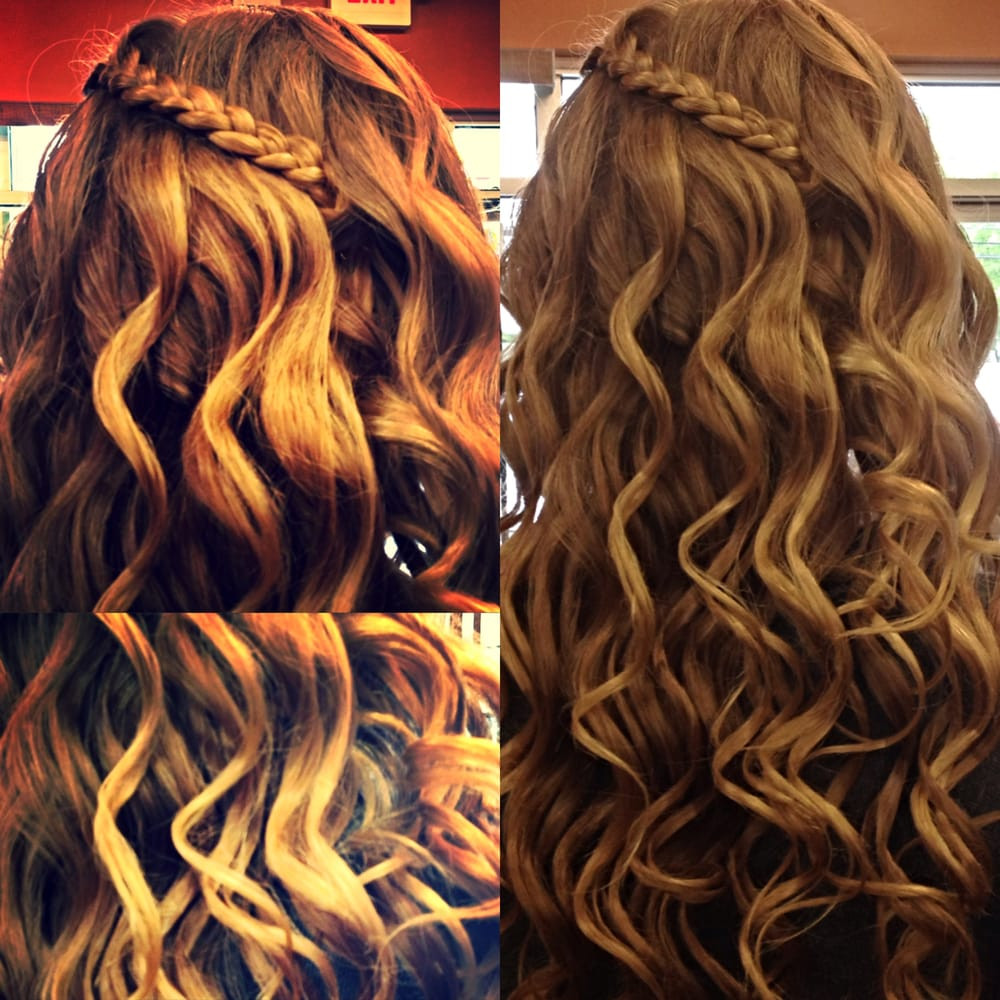 Loose Curl Prom Hairstyles
 Loose Curls & Braids for Prom Yelp