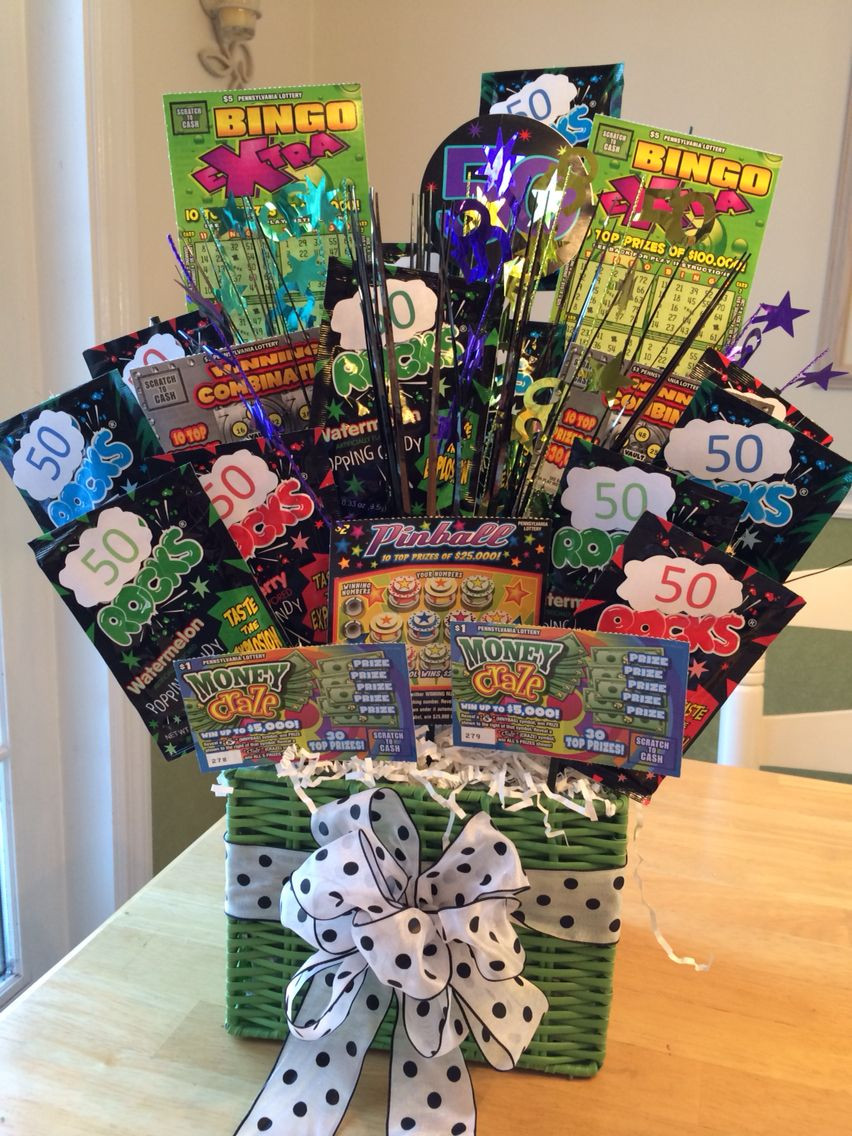 Lottery Ticket Gift Basket Ideas
 50th birthday basket Supplies small basket this one is