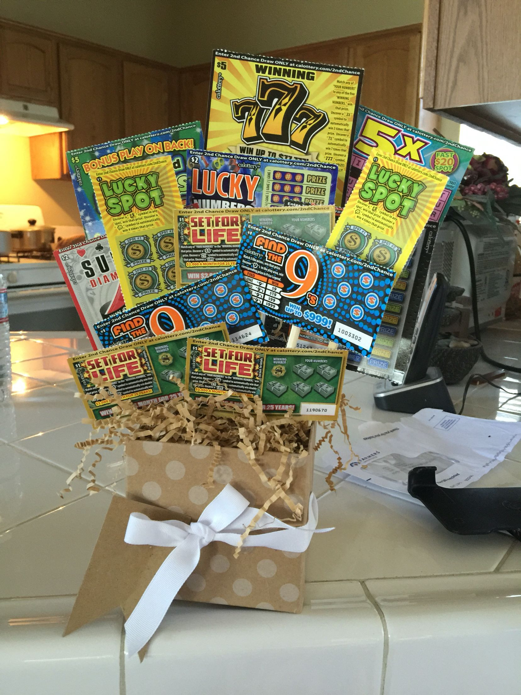 Lottery Ticket Gift Basket Ideas
 Father s Day Lottery Ticket Bouquet