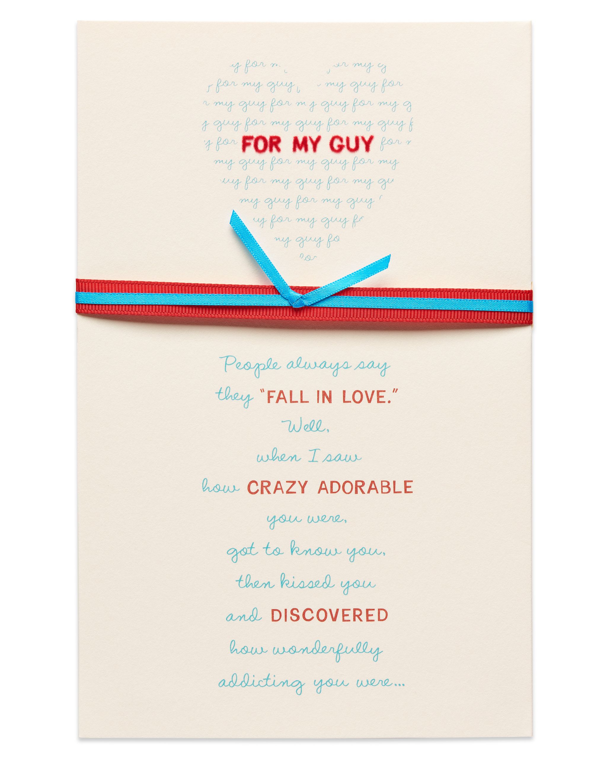 Love Birthday Cards For Him
 American Greetings My Guy Romantic Birthday Card for Him