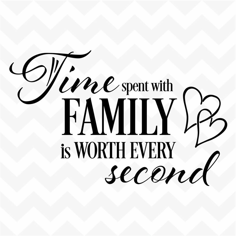 Loving Family Quotes
 TIME spent with family worth every second vinyl wall