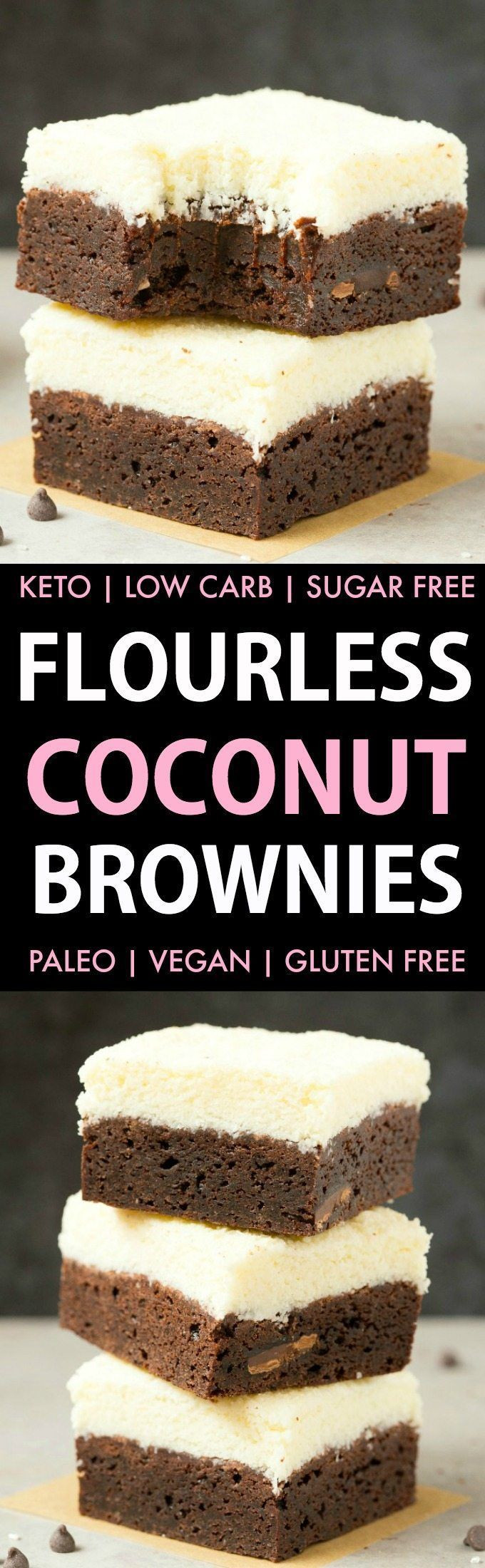 Low Carb Vegan Desserts
 Healthy Vegan Coconut Brownies Keto Low Carb Paleo
