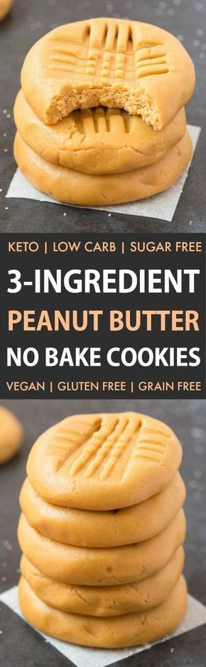 Low Fat No Bake Cookies
 3 Ingre nt Peanut Butter No Bake Cookies