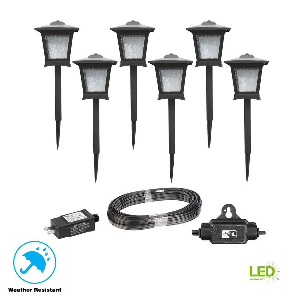 Low Voltage Led Landscape Lighting
 Hampton Bay Low Voltage Black Outdoor Integrated LED