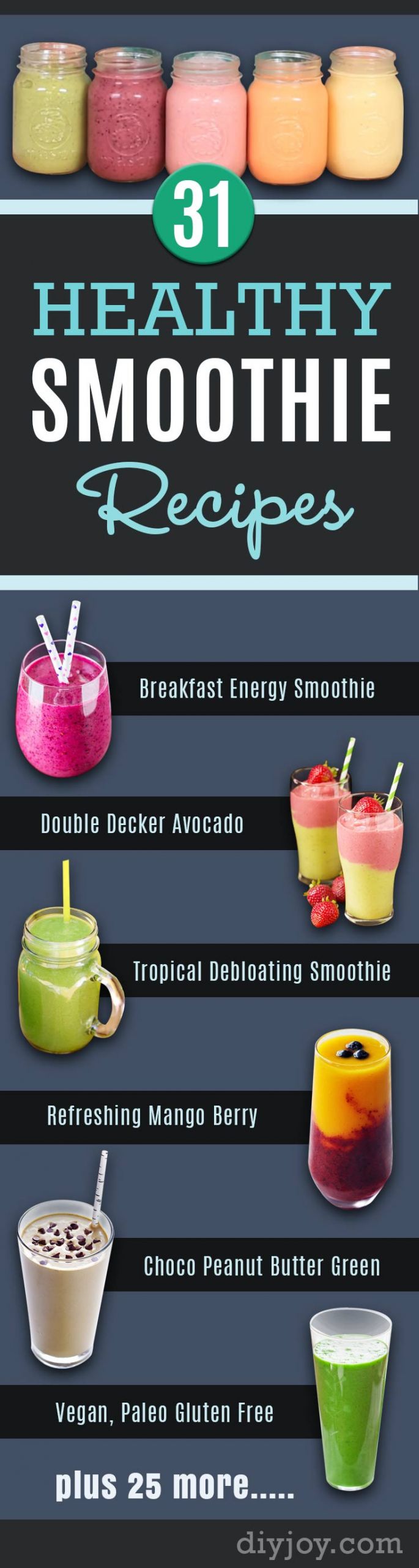 Lunch Smoothie Recipes
 31 Healthy Smoothie Recipes