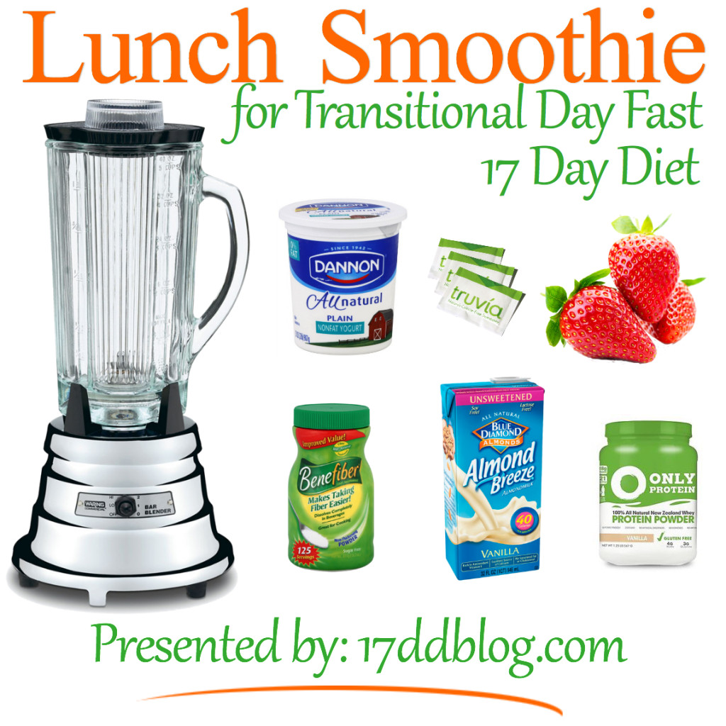 Lunch Smoothie Recipes
 Lunch Smoothie Recipe for the 17 Day Diet Transitional Day