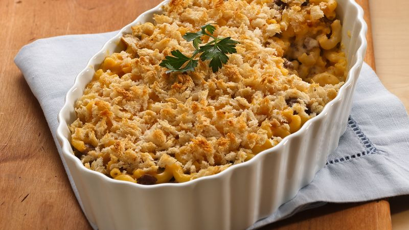 Mac And Cheese With Ground Beef Recipe
 Layered Mac and Cheese with Ground Beef recipe from Betty