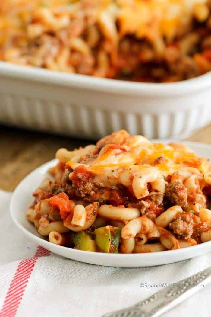 Mac And Cheese With Ground Beef Recipe
 Cheesy Beef & Macaroni Casserole Spend With Pennies