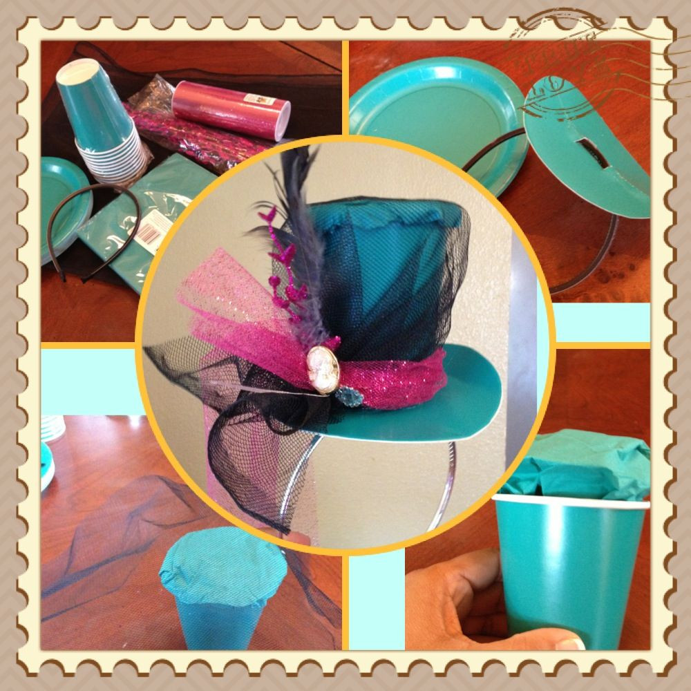 Mad Hatter Tea Party Hats Ideas
 Mad Hatter Hat out of paper cup & plates from the dollar