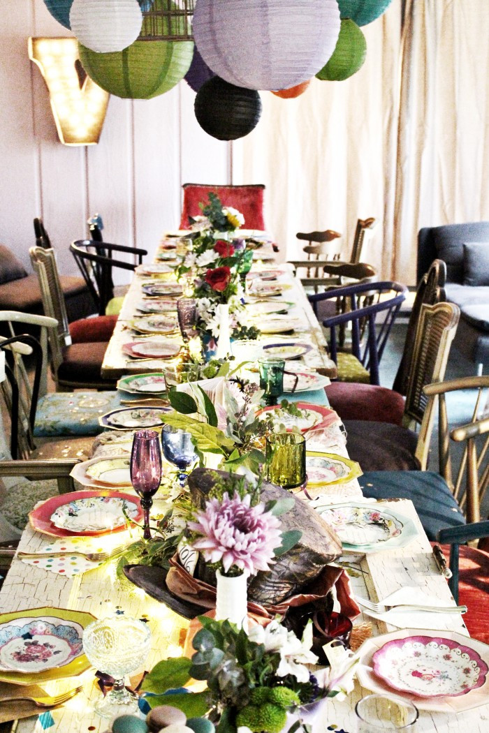 Mad Hatters Tea Party Ideas
 Colorful Vintage Mad Hatter s Tea Party