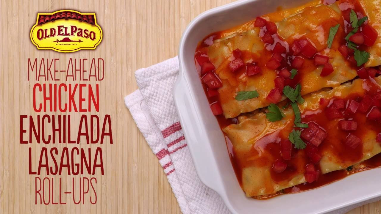 Make Ahead Chicken Enchiladas
 Make Ahead Chicken Enchilada Lasagna Roll Ups