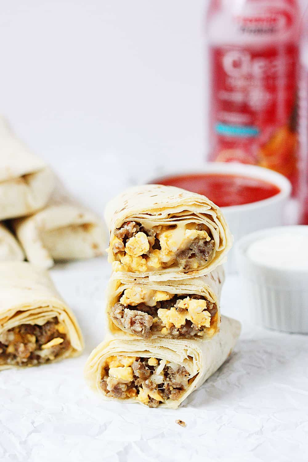 Make Ahead Freezer Breakfast Burritos
 Freezer Breakfast Burritos a Clear Protein Drink That