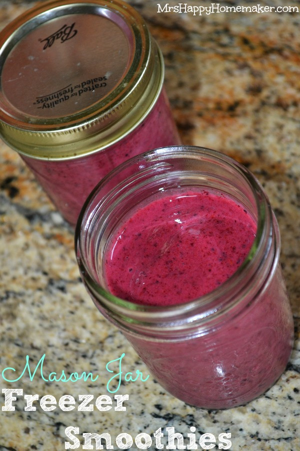 Make Ahead Smoothies In Mason Jars
 Mason Jar Freezer Smoothies Mrs Happy Homemaker