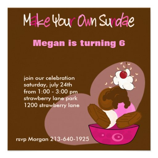 Make Your Own Birthday Invitations Free Printable
 Make Your Own Sundae Birthday Invitation