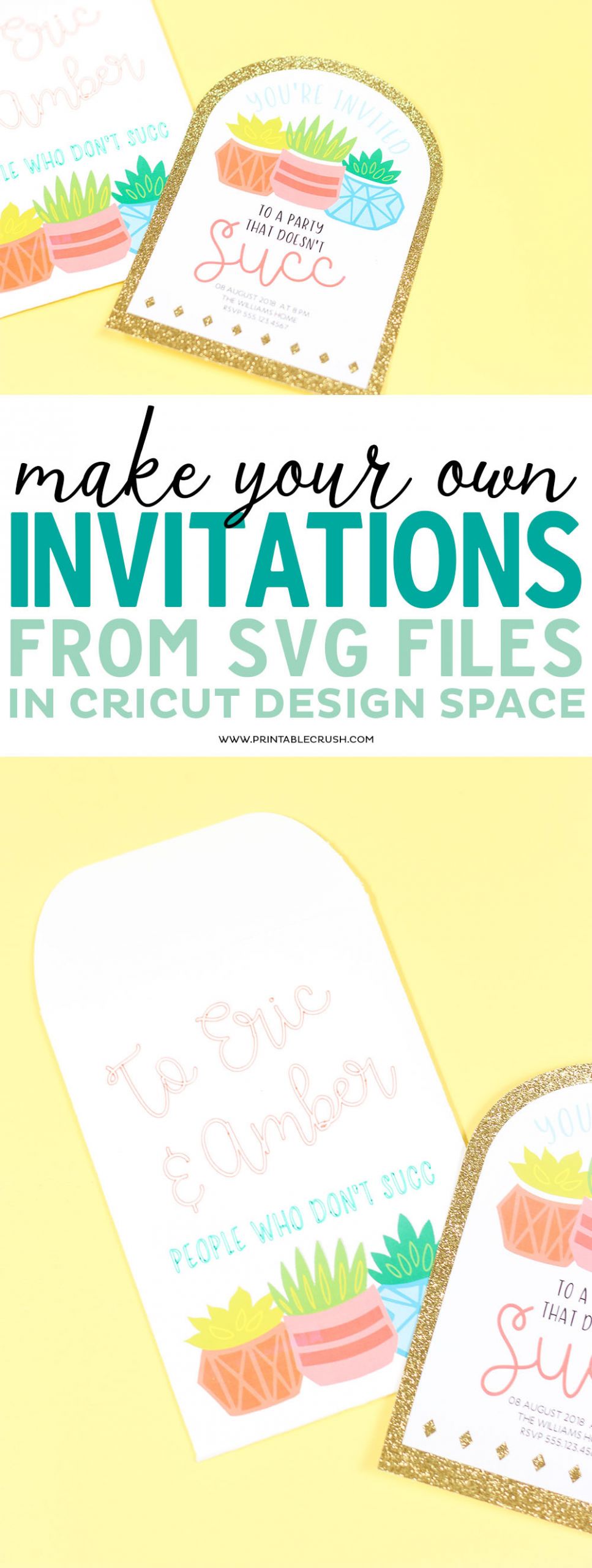 Make Your Own Birthday Invitations Free Printable
 Make Your Own Invitations from SVG Files in Cricut Design