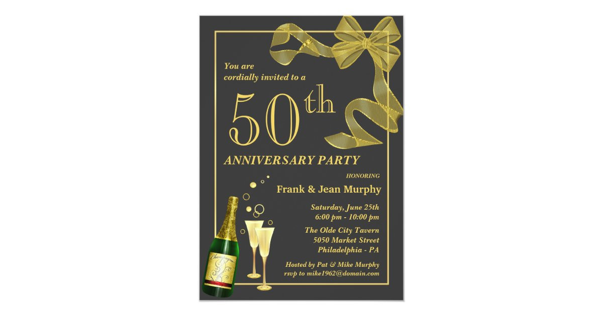 Make Your Own Birthday Invitations
 Create your own 50th ANNIVERSARY Party Invitations