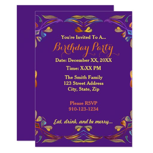 Make Your Own Birthday Invitations
 Create Your Own Colorful Birthday Party Invitation