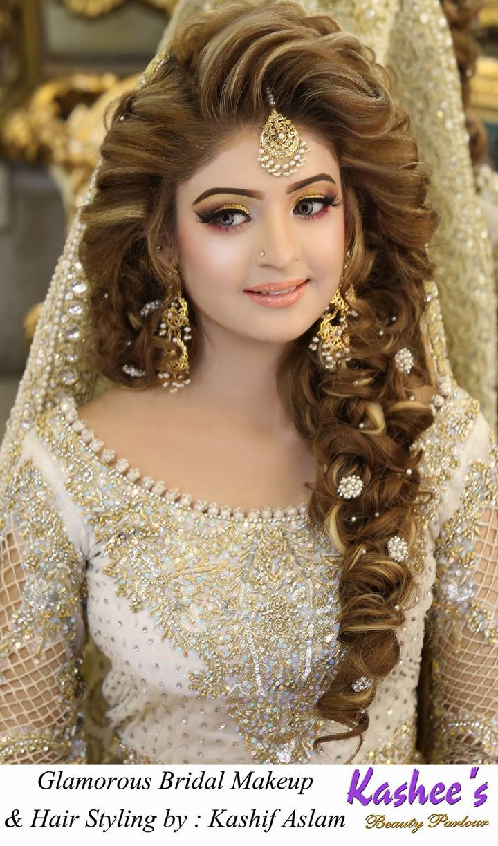 Makeup And Hairstyle For Wedding
 KASHEES Beautiful Bridal Hairstyle & Makeup Beauty parlour
