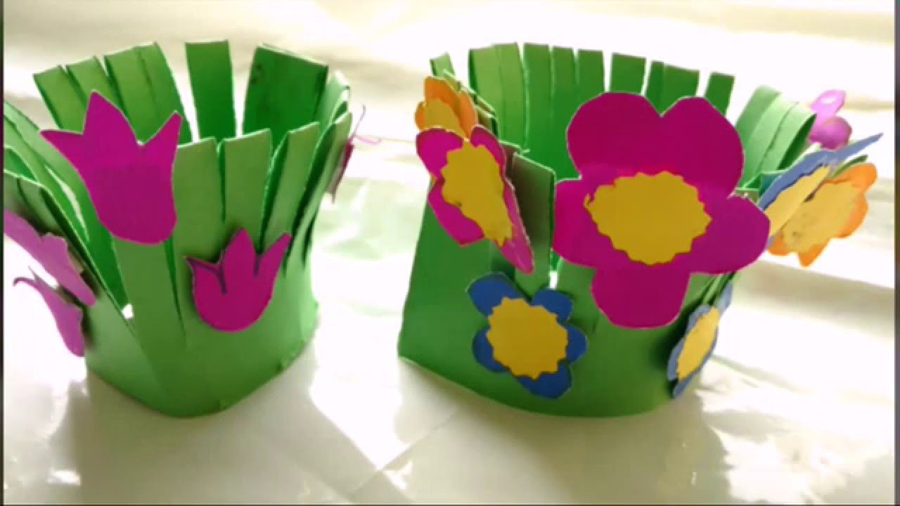 Making For Kids
 Easy Paper Craft Flower Garden Making For Kids