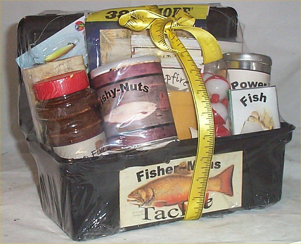 Man Gift Baskets Ideas
 Tackle Box Men Gift Basket Fun Fishing Gift Basket Men