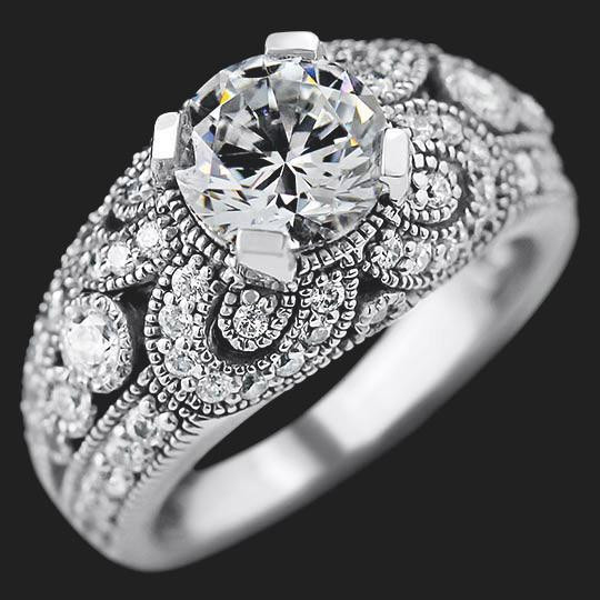 Man Made Diamond Engagement Ring
 Man Made Diamond Engagement Rings