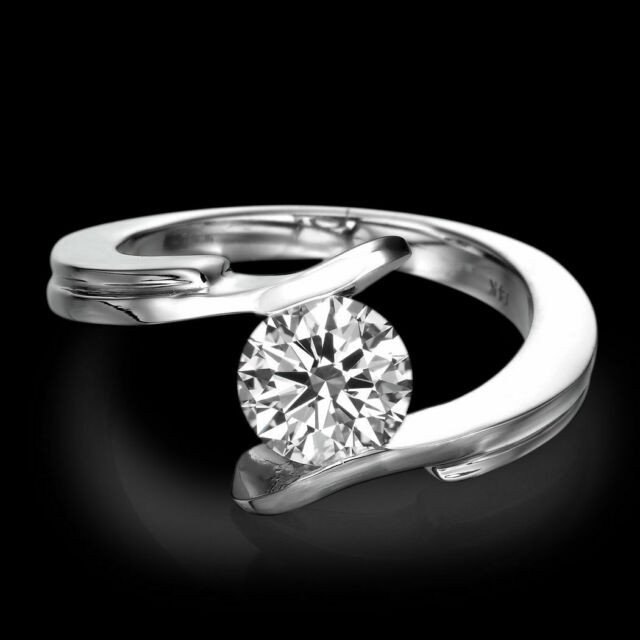 Man Made Diamond Engagement Ring
 Man Made Diamond Engagement Ring 1 1 4 CT Round D VVS1 14K