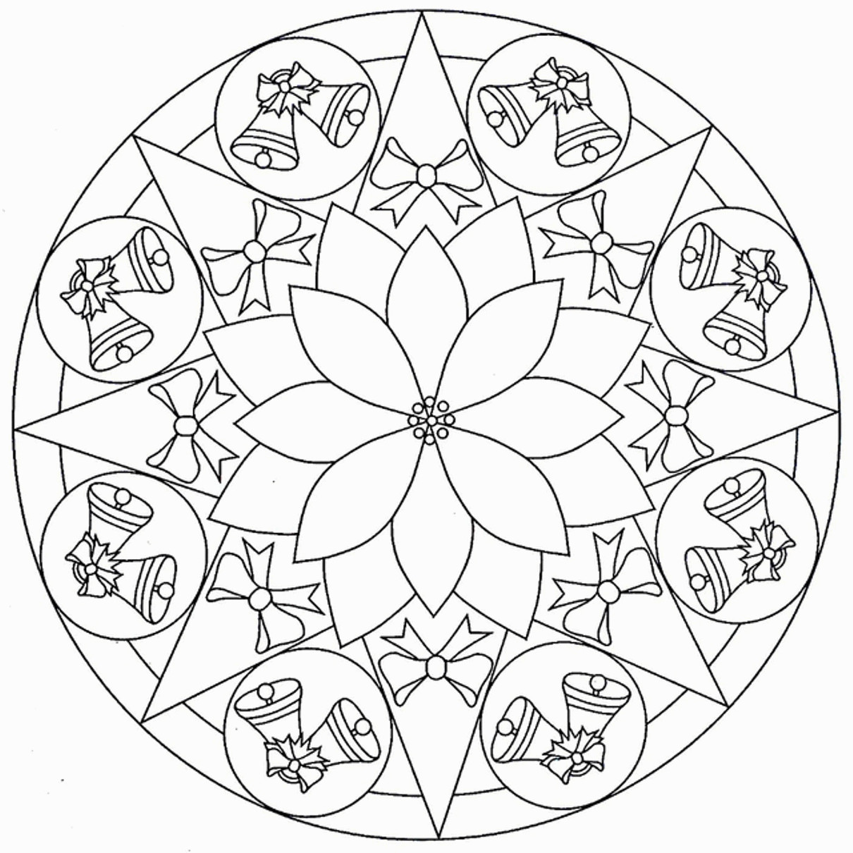 Mandala Coloring Pages For Kids
 Christmas Mandala Coloring Pages to and print for