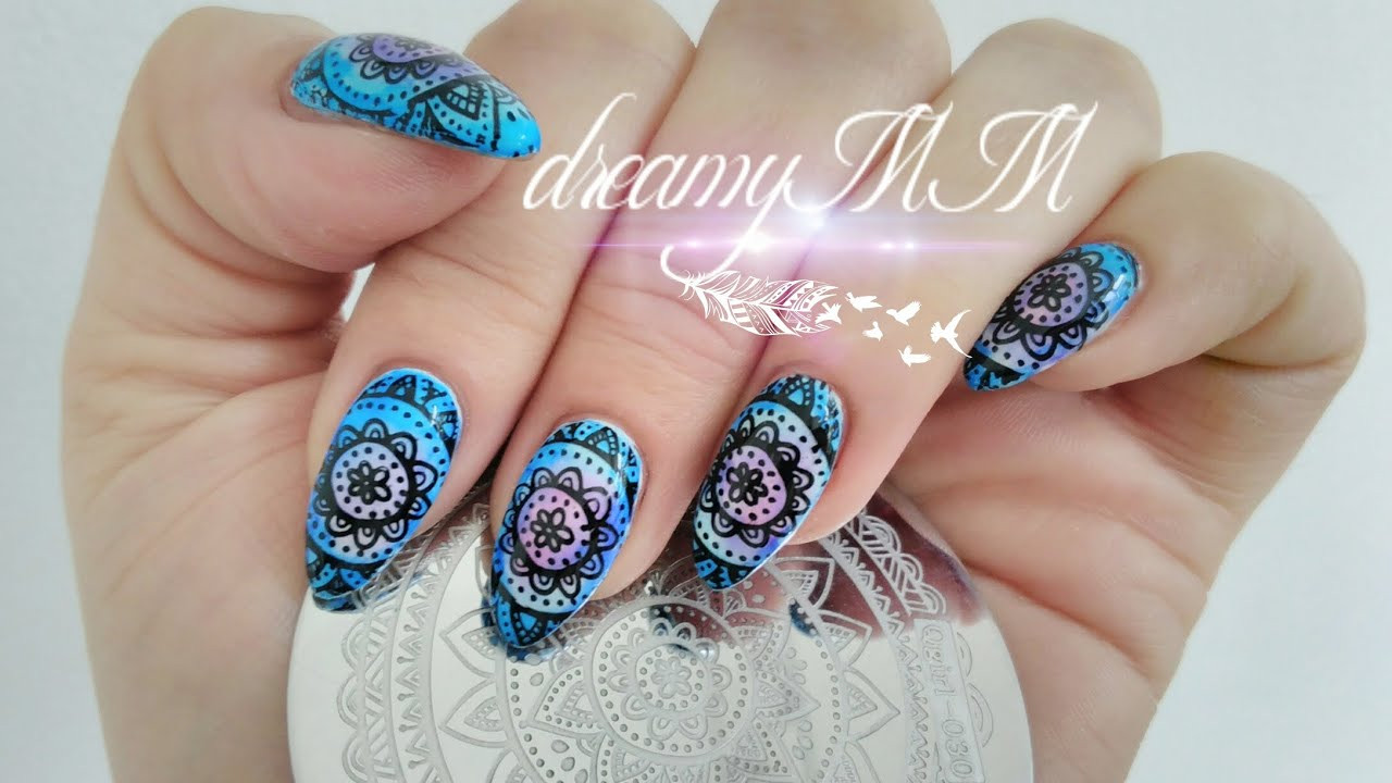 Mandala Nail Art
 BornPrettyStore QGirl 030 Review Mandala Stamping Nail