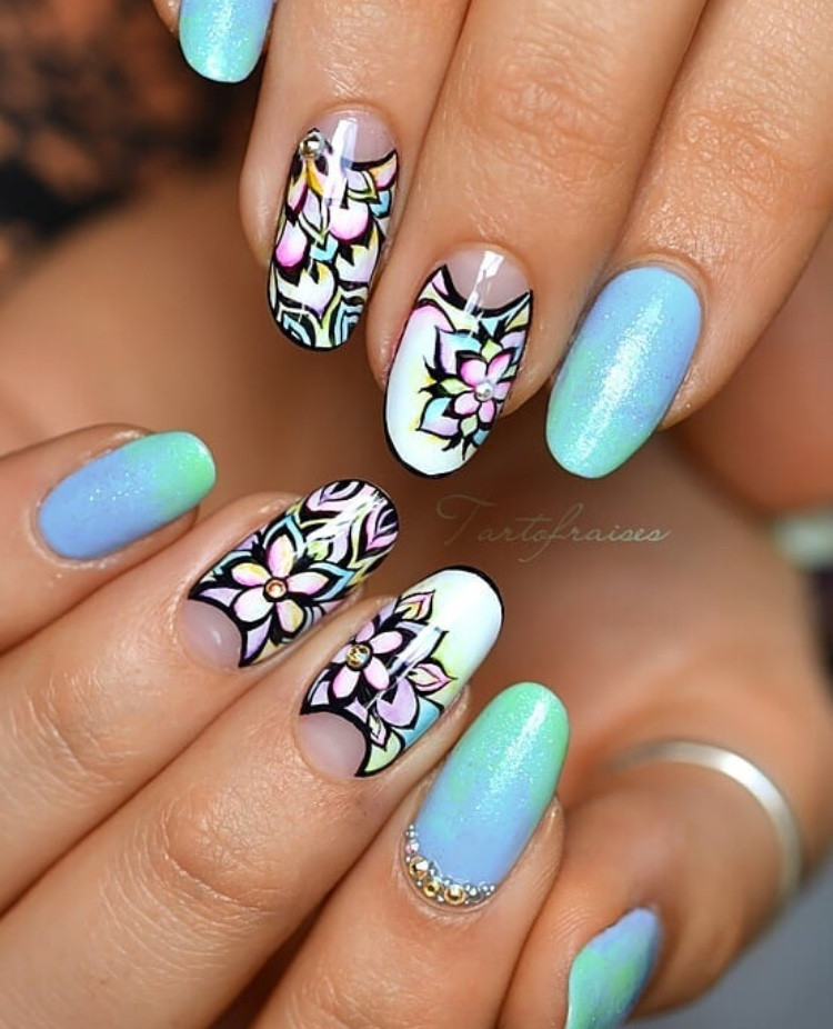 Mandala Nail Art
 Mandala nail art SoNailicious