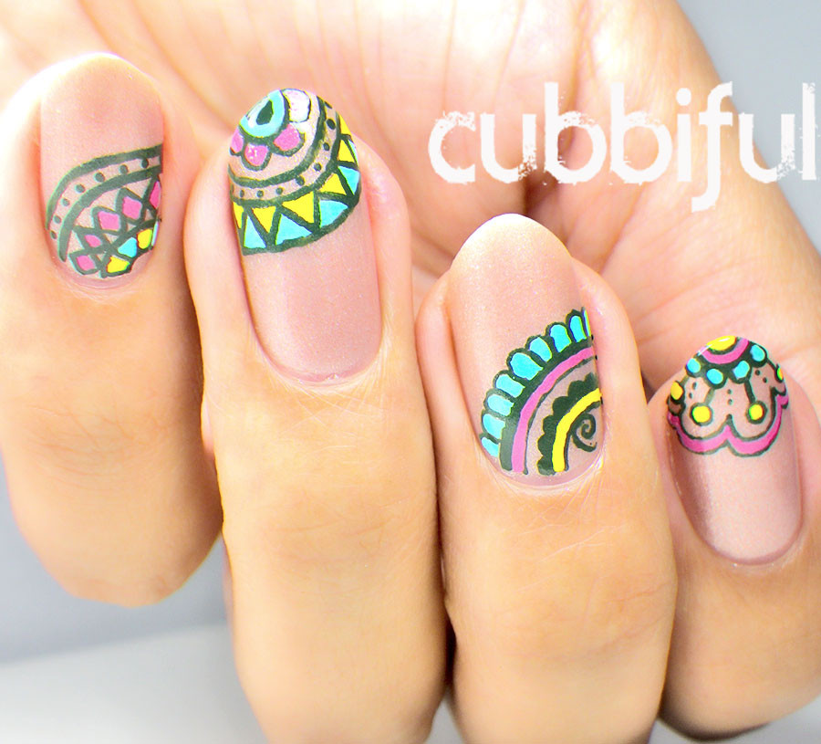 Mandala Nail Art
 cubbiful Mandala Nail Art with CF Beauty Cosmetics