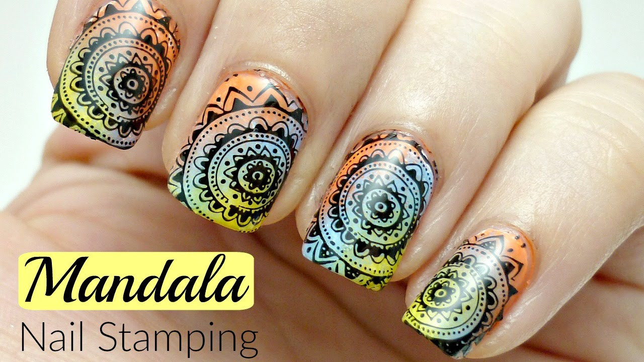 Mandala Nail Art
 Mandala Ombre Nail Art Stamping Tutorial