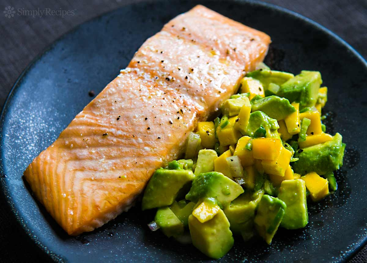 Mango Chutney Salmon
 Baked Salmon with Avocado Mango Salsa Recipe