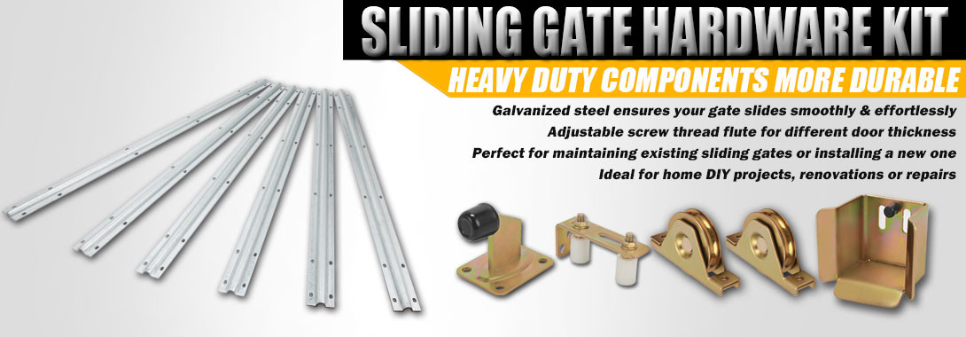 Manual Sliding Gate Kits DIY
 Sliding Gate Hardware Accessories Kit Roller Track Stopper
