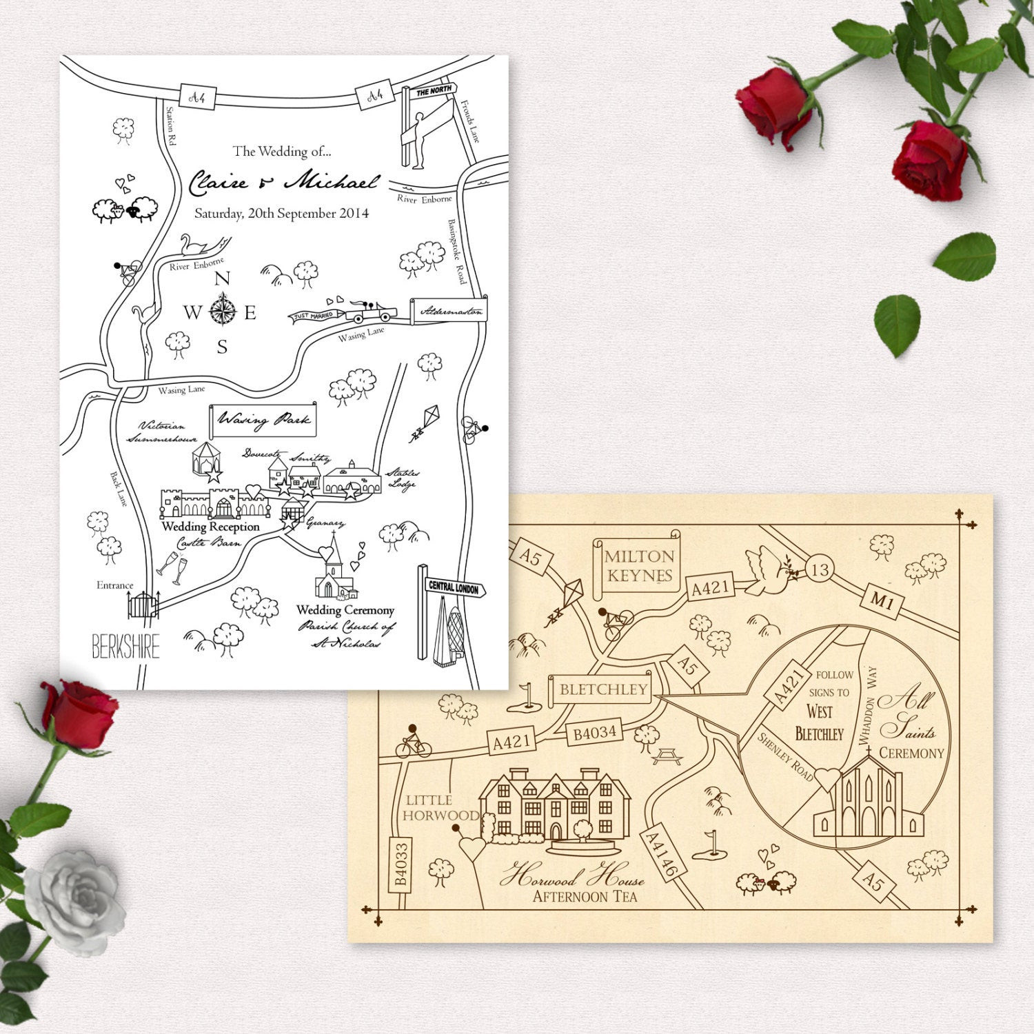 Maps For Wedding Invitations
 Printable Custom Map Wedding Invitation Save the Date or Info